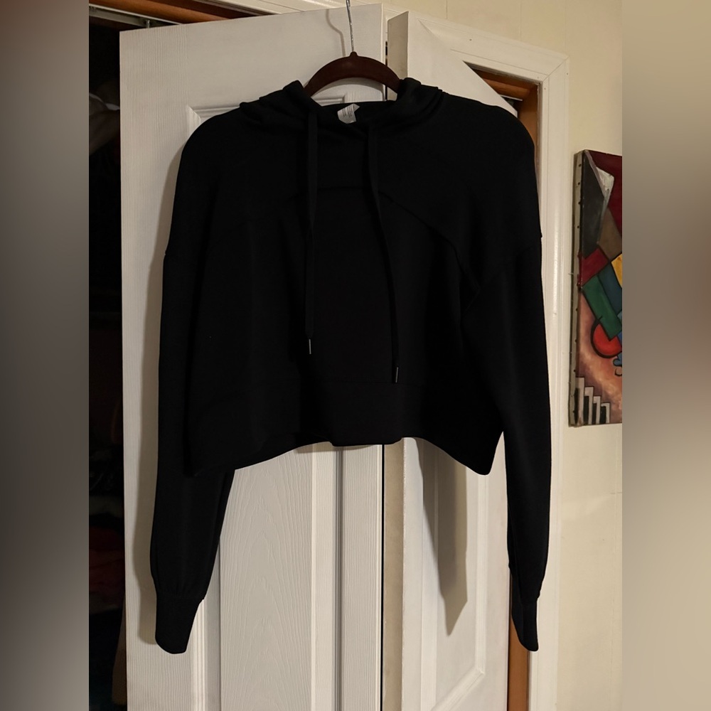 90 Degree By Reflex Black Women's Cropped Hoodie